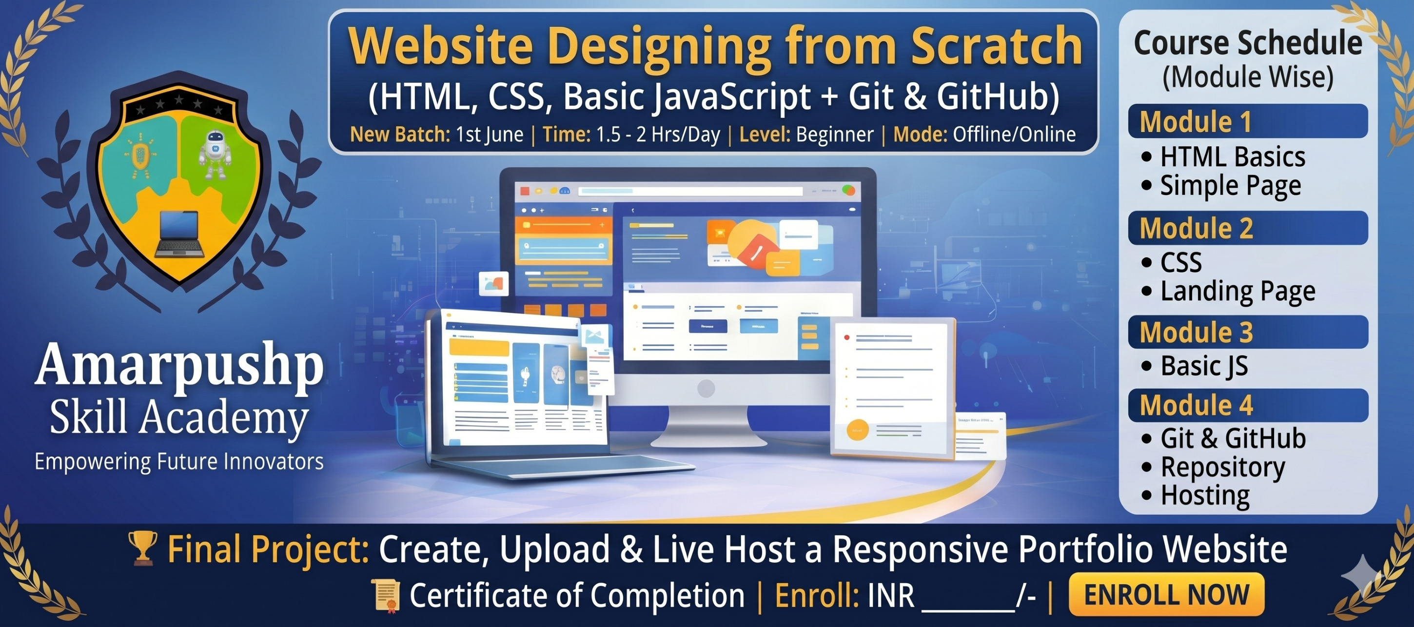 Website designing from scratch 